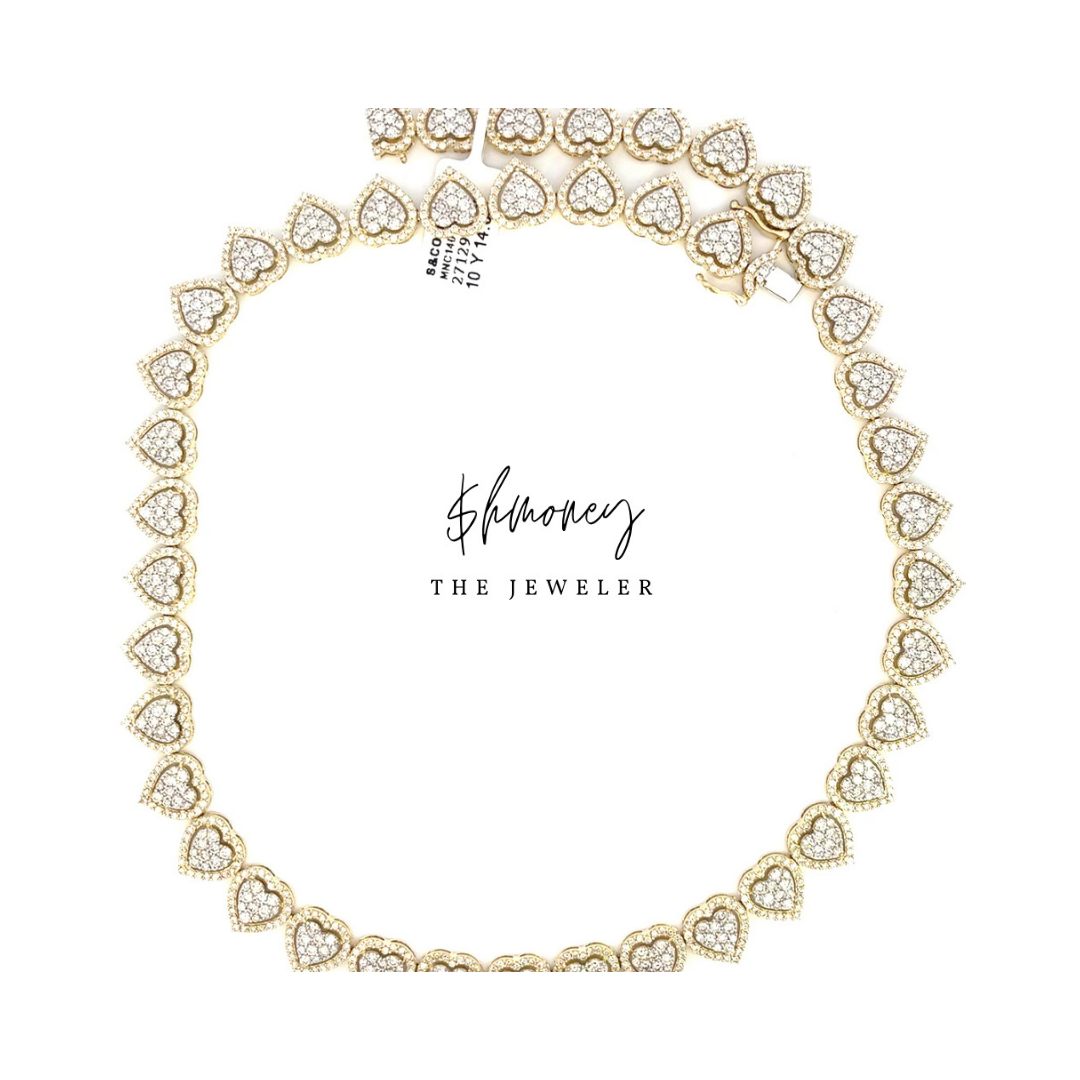 ROUND DOUBLE LAYER HEART CHAIN 14.5 ctw. - $hmoney The Jeweler