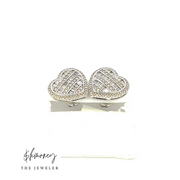 BAGUETTE HEART EARRING - $hmoney The Jeweler