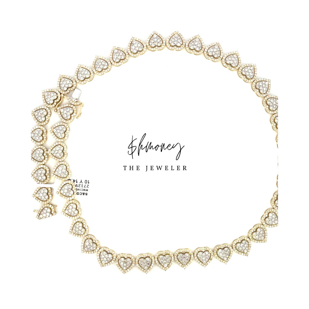 ROUND DOUBLE LAYER HEART CHAIN 14.5 ctw. - $hmoney The Jeweler
