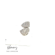 BAGUETTE HEART EARRING - $hmoney The Jeweler