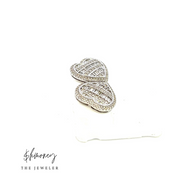 BAGUETTE HEART EARRING - $hmoney The Jeweler