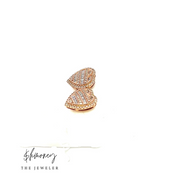 BAGUETTE HEART EARRING - $hmoney The Jeweler