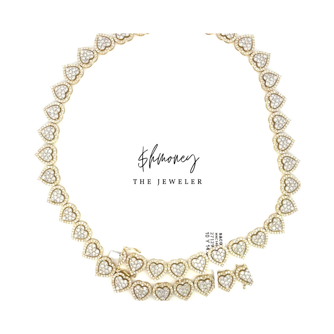 ROUND DOUBLE LAYER HEART CHAIN 14.5 ctw. - $hmoney The Jeweler